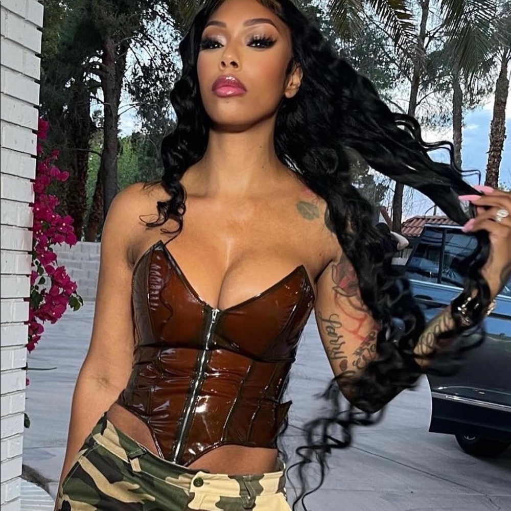 Zipped bustier corset top
